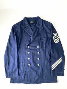 レアPOLO COUNTRY Ralph Lauren ミリタリーネイビージャケット USNAVYポロカントリータグ男女着用可能ミリタリーワッペンラルフローレン