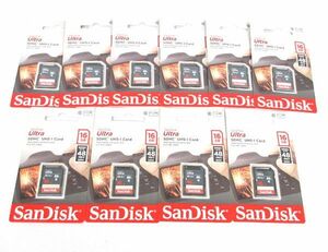 送料185円■yk629■▼SanDisk ultra SDHC UHS-1 カード 16GB 48MB/S 10点【シンオク】【クリックポスト発送】