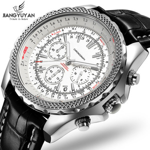 JIANG YUYAN 海外有名人気トップブランド 男性 クロノグラフ クォーツ式 腕時計