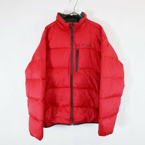 Columbia コロンビア OMNI-HEAT ダウンジャケット アウトドア キャンプ 防寒 レッド ( メンズ XL ) N1752 1円スタート