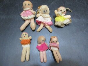 6 　ヘロヘロ人形　へろへろ人形　ぶらぶら人形　昭和レトロ　ままごと　ミニチュア　計6体