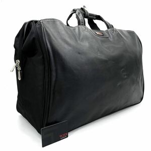 1円《 超希少・美品 》TUMI トゥミ ボストンバッグ メンズ ビジネス レザー バリスティックナイロン 大容量 出張 ブラック 黒 ステッチ