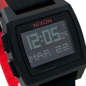 NIXON ニクソン K.I.S.S BASE TIDE 腕時計 クオーツ デジタル スクエア 四角 ブラック レッド コレクション 電池交換済み 動作確認済み