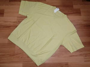 新品 GU スウェT イエロー M メンズ ゆったりサイズ ５分袖 五分袖 半袖 ヘビーウェイト Tシャツ スウェッT スウェットTシャツ 黄色 L