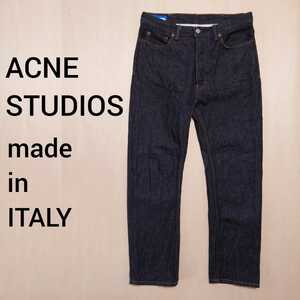 ACNE STUDIOS ブラックデニムパンツ bla konst イタリア製 アクネスタジオ ジーンズ　W26　log black　ストゥディオズ　ブロコンスト