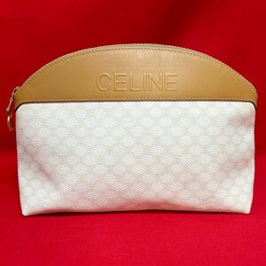 ☆美品☆ CELINE セリーヌ マカダム柄 ポーチ クラッチバッグ セカンドバッグ マルチケース イタリア製 (04306並