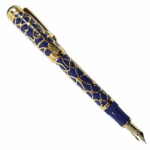 極美品●MONTBLANC モンブラン パトロンシリーズ1995 プリンス・リージェント SV925 ペン先K18 3542/4810 Mニブ 万年筆 ゴールド ブルー