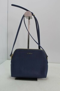 #＊ FURLA フルラ ロゴ ショルダーバッグ スモークブルー レディース ハンドバッグ