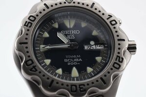 セイコー AGS スキューバ 200 ダイバー デイデイト 5M23-6B40 クオーツ メンズ 腕時計 SEIKO