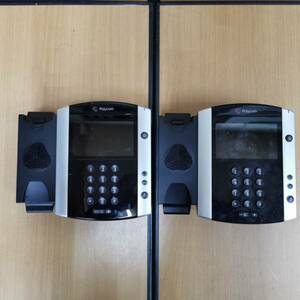 中古(二個セット) POLYCOM/ポリコム VVX600 ビジネスメディアフォン IP 電話機★本体のみ★ジャンク品