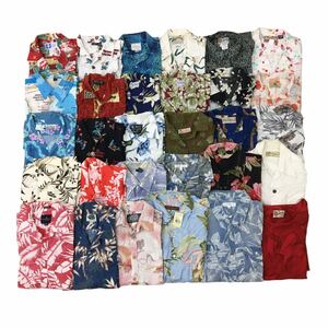 C⑤ アロハシャツ 30着 まとめ売り 大量 卸売 半袖 シャツ ワンピース 未使用品 含む 羽織 トップス ハワイアン メンズ レディース XS〜XL