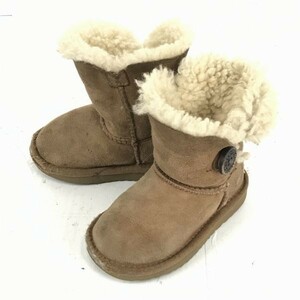 UGG australia★ムートンブーツ【14.5/ベージュ】ベイリーボタン/5991T/アグ オーストラリア◆Q-53