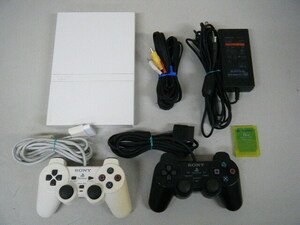  SONY PS2 /SCPH-70000 / 本体+コントローラー(2)+接続ケーブル+ACアダプター+メモリーカード / 動作OK / 良品