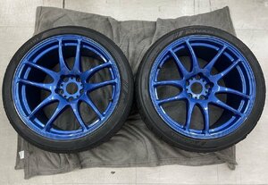 【1000円売り切り】WORK EMOTION CR Kiwami YOKOHAMA ADVAN NEOVA 255/35R18 18x9.5J+20 PCD114.3 2本　K