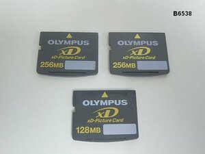 B6538R OLYMPUS XDピクチャーカード 3枚(256MB2枚/128MB1枚) 初期化済