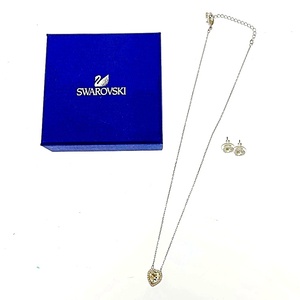 【箱付き】 SWAROVSKI スワロフスキー 5112175 メタル クリスタル シンディ ハート ピアス＆ネックレスセット 173916 ネックレス