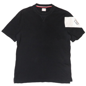 ［飯能本店］MONCLER モンクレール マグリアTシャツ #XL D13918010750 半袖シャツ コットン ブラック メンズ DH79743
