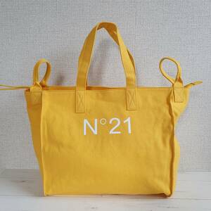 【新品・未使用】N°21 KIDS ロゴ コットントートバッグ 　イエロー　N21926N0352　