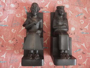 ブックエンド　ブックスタンド　エジプト　ラムセス2世夫婦像
