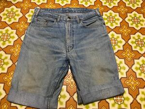 12 リーバイス525ショートデニム リメイク素材80cm ジーンズ ビンテージ デニムパンツ 古着 80s 90s LEVI