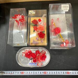 髪飾り 和装小物 かんざし 花かんざし 着物 七五三 赤 女の子 中古品