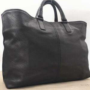 ●オールレザー● BottegaVeneta 1758 ボッテガヴェネタ ●マルコポーロ トートバッグ ビジネスバッグ ショルダー A4◎ 肩掛け 黒 メンズ