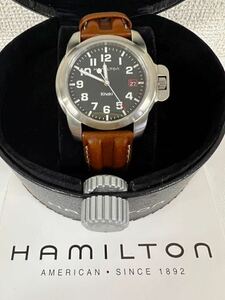 【1円スタート】HAMILTON KhakI ハミルトン　カーキ　6309 革ベルト　腕時計　メンズ　ヴィンテージ