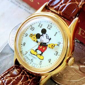 #3041【超可愛い！】 ディズニー ミッキーマウス LORUS ローラス クォーツ 腕時計 disney レディース Mickey Mouse 動作良好 QUARTZ WOMEN