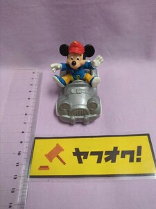 ビンテージ　ドイツ　Bully PVC フィギュア　ディズニー　ミッキー　車　シルバー