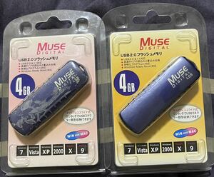 【未開封ジャンク】USB2.0フラッシュメモリ 4GB 2個セット