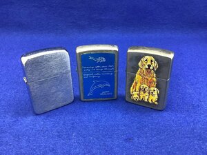 ジッポー/zippo スキューバダイブ・親子犬 他　オイルライター 3点まとめ ジャンク品 ACB