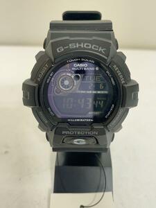 CASIO◆ソーラー腕時計・G-SHOCK/デジタル/ラバー/BLK/BLK