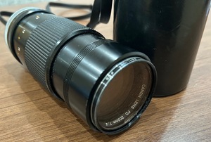 M【12C105】CANON キャノン FDレンズ 200ｍｍ 1：4 カメラ ズーム 現状品 趣味 ケース付き 動作未確認 ヒビあり