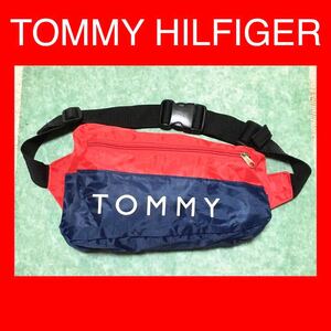 未使用 TOMMY トミーヒルフィガー ボディバッグ ウエストポーチ ウエストバッグ 斜め掛け 赤 紺 ヒップバッグ ショルダーバッグ 兼用 付録