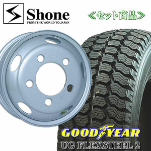 在庫要確認 キャンター用 グッドイヤー UG FLEX STEEL 2 185/85R16 111/109 LT 鉄ホイール付 16×5.5 +115 6本価格 冬 NO,GY051SH300-6