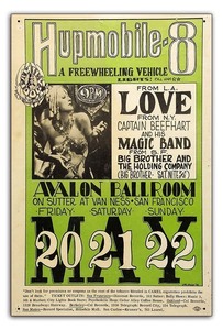 ブリキ看板【Rock Poster/ロックポスター】ヴィンテージ/メタルプレート/レトロ/アンティーク風/85-Captain Beefhart 1966