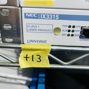 ＋13【通電OK】NEC IX3315 UNIVERGE ルーター VPN構築 10ギガビット イーサネット メタル接続 光接続 最大5,000拠点 収容可能 エヌイーシー