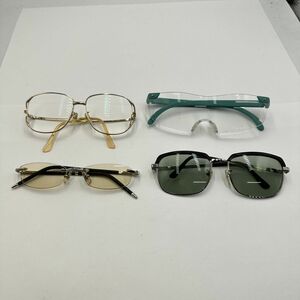 S833-I39-2810 レディース メンズ 眼鏡 サングラス まとめ売り 4点セット 度入りあり 125 / 52口17 139 / NU.730 など ファッション小物 ①