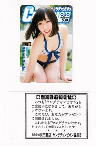 ■H14 SKE48 須田亜香里 ヤングチャンピオン QUOカード500円 当選通知書付