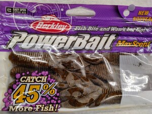 Berkley POWERBait マックスセント　クリスチャーホッグ4インチ　スカッパノンブルーフレック ワーム