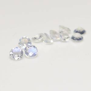 キレイ ブルームーンストーン 3mmラウンドのロット 10ケで0.97ct