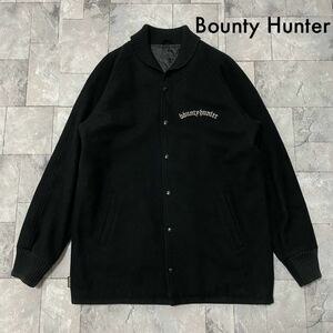 Bounty Hunter バウンティーハンター ファラオジャケット ウール混 スタジャン 刺繍ロゴ メルトン 裏地キルティング サイズL 玉SS1523