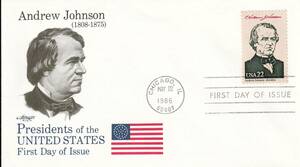 【ＦＤＣ】著名人：第１７代大統領アンドリュー・ジョンソン（１９８６年）（アメリカ）　t3197