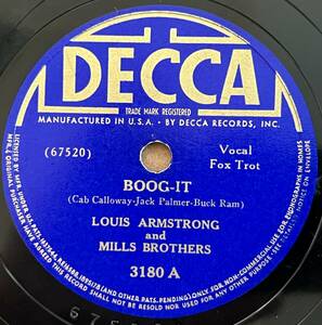 LOUIS ARMSTRONG AND MILLS BROTHERS DECCA Boog-It/ Cherry