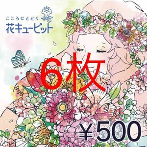 花キューピット eギフト500円×6枚