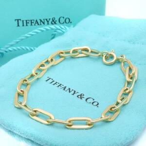 【送料無料】 未使用 Tiffany&Co. ティファニー イエロー ゴールド エリプス ブレスレット 585 K14 OS68