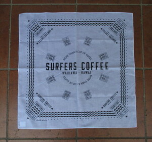 特価！新商品！ハワイの話題のカフェ！SURFERS COFFEE（HAWAII）日本製！オリジナル・バンダナ（ホワイト） 