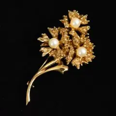 ヴィンテージ フォクスパールの花束のブローチ
