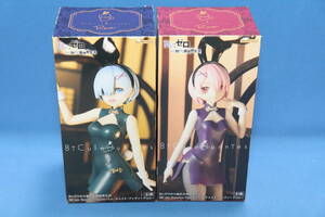 Bicute Bunnies Figure Re:ゼロから始める異世界生活 レム ラム チャイナ アンティークver. フィギュアセット2体セット★中古（未開封）