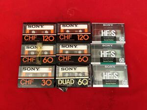 ★新品未使用★SONY DUAD60/CHF60/CHF30/CHF120/HF-S60★9本まとめ★カセットテープ★ソニー★SR(N142)